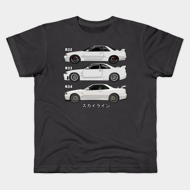 Skyline GT-R Kids T-Shirt by JDMzone